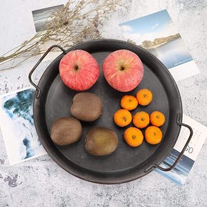Bandeja de servicio galvanizada negra Perfecta para servir postres dulces en bodas caseras y decoración de hoteles pieza de exhibición elegante - Product Image 2