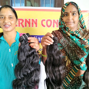 Venta al por mayor 100% Virgen indio Natural Bodywave negro extensiones de cabello humano con estilo suelto de onda profunda - Product Image 6