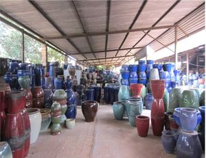 [Ma fille]-Poterie D'extérieur Émaillée-Maison Jardin Fleurs Plantes-Pot Bol Vase Jardinière-Grand Français en Céramique Urnes-Vert - Product Image 5