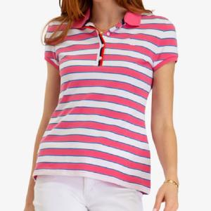 Haute qualité femmes court formel été pour Polo T-Shirt personnalisé 100% coton séchage rapide respirant rayé Design nouveau tricoté - Product Image 5