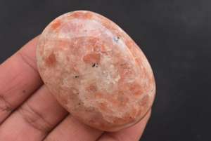 Piedra solar de cristal Natural de la India, Palmstone hecho a mano - Product Image 4