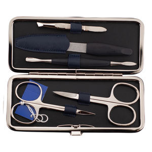 Luxueux ensemble de manucure pédicure 5 pièces coupe-ongles en acier inoxydable Portable voyage cadre en acier Kit de toilettage boîte de vente chaude - Product Image 1
