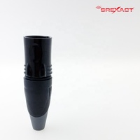Conector XLR Macho SREXACT SVP555X-WP-BK-PG, Impermeable, de Latón Chapado en Oro, Alimentación PA, IP65, 3 Pines, 4 Pines