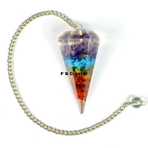 Vente en gros 7 Chakra Orgone Pendule Meilleure Qualité Style Feng Shui Sculpté Agate Pierre Précieuse De F S CRYSTAL Gujarat Inde Portable - Product Image 1