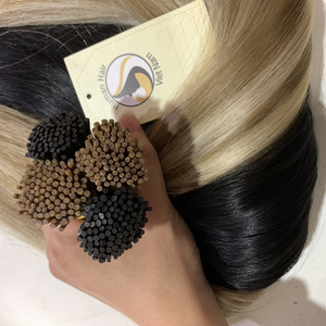 Alta calidad cutícula alineada Virgen vietnamita doble dibujado recto I-tip extensiones de cabello Wave Piano Mix I Tip cabello humano - Product Image 4