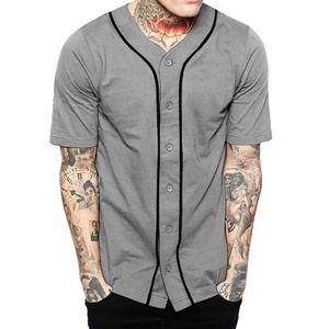 Maillot de baseball pour homme, boutonné, uniforme sportif, maillot de baseball vierge, vente en gros, pas cher, t-shirts de baseball USA - Product Image 3