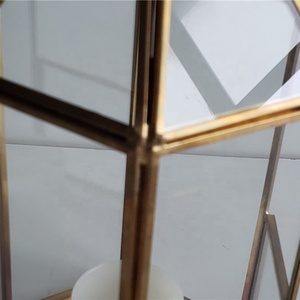 Linterna decorativa de cristal de hierro a prueba de viento de alta calidad hecha a mano personalizada linterna de Metal de nuevo estilo para la decoración de la entrada del jardín del hogar - Product Image 5