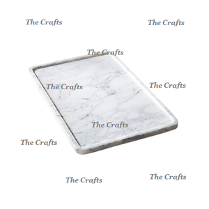 Bandeja de servicio de comida de mármol de diseño fantástico con asas de metal Bandeja de desayuno de utensilios de cocina de calidad superior - Product Image 3