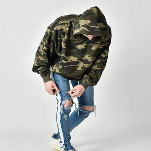 Pull à capuche large pour hommes, vêtement de rue surdimensionné, solide, bonne qualité, avec motif Logo personnalisé, collection hiver 2021 - Product Image 5