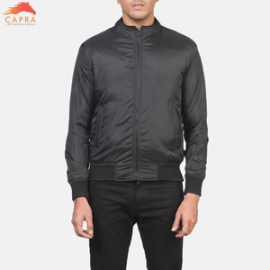 Veste d'aviateur noire, coupe-vent de haute qualité, pour l'hiver, vente en gros - Product Image 2