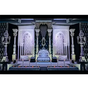 Best Wedding Event 3D Back Stage Vancouver Top Wedding 3D Back Frame Stage New Elegant Wedding Fiber Stage Decor Canada