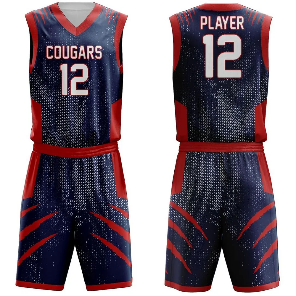 Basketball Uniform Customized design printed basketball kit / basket ball sports uniform sublimation team wear basketball set