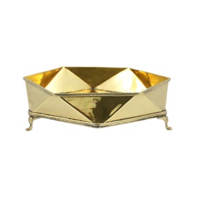 Bandeja de servicio de comida de Metal de alta calidad de diseño antiguo superior al por mayor de La India Bandeja DE SERVICIO DE Metal hecha a mano de nueva llegada - Product Image 1