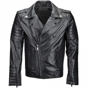 Blouson en cuir PU homme, décontracté, à la mode pour motard, Design de poche, pour moto, printemps-automne - Product Image 1