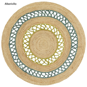 พรมปอกระเจาพรมปักมือพร้อมขอบหลากสีพรมปอกระเจาพรมปักปอกระเจาจากอินเดีย - Product Image 5