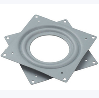 Plaque pivotante industrielle de 6,5 pouces, T 2,5 mm, rotation à 360 degrés, finition ED, plaqué fer, modèle FT J-21-2, pour salle à manger