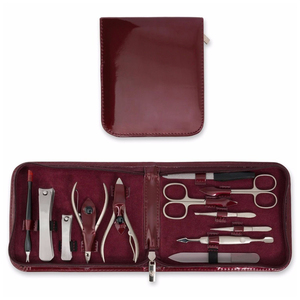 Meilleur kit de pédicure professionnel de luxe en acier inoxydable avec ciseaux à ongles et boîte de voyage en cuir 2026 - Product Image 1