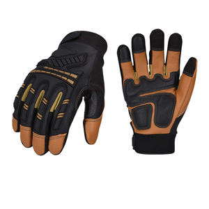 Gants de mécanicien personnalisés haute Performance PU réflecteur de sécurité tuyauterie Anti-impact épine preuve cuir synthétique Protection sport - Product Image 1