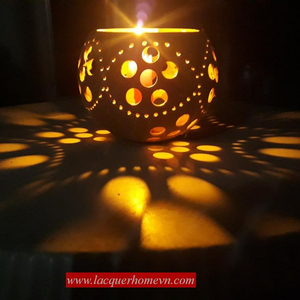 Ha Thai lacquer <b>tealight</b> coconut shell - Product Image 1