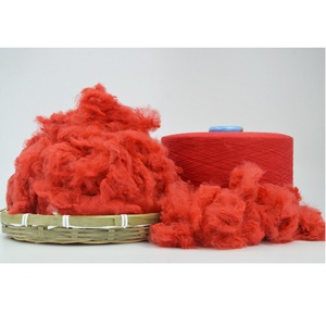 เส้นด้ายสีแดงขายส่งปลายเปิดผสมเส้นด้ายโพลีเอสเตอร์ฝ้ายรีไซเคิลสำหรับถุงเท้าถักเส้นด้ายที่มีใบรับรอง GRS - Product Image 3