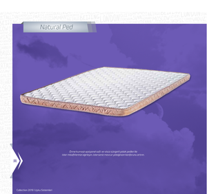 Surmatelas en mousse à mémoire de forme naturelle, surmatelas en latex - Product Image 1