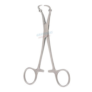 Forceps de anillo de mandíbula larga, 6 mandíbulas curvadas en el lateral, dentadas, de acero inoxidable, aprobado por CE - Product Image 6
