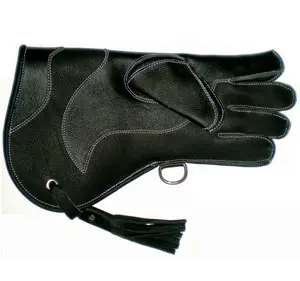 New arrival customize cowhide leather double layer falconry glove and Hunting Product Falcon Tools