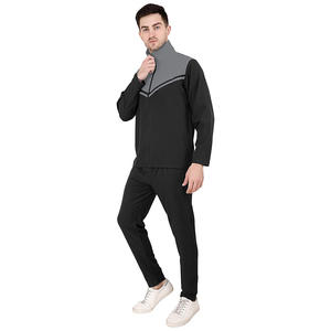 Chándales de moda para hombre, trajes de pista con cremallera de manga larga y cuello levantado de doble Color, estilo liso teñido, en venta - Product Image 6