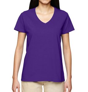 Camiseta de Mujer con Cuello en V, Estilo Nuevo, 100% Algodón, Manga Corta, Casual, de Secado Rápido y Transpirable - Product Image 3