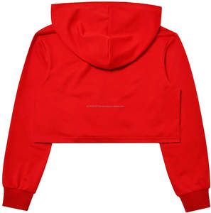 Top corto con capucha Roja de Nuevo diseño personalizado de alta calidad a un precio razonable - Product Image 2