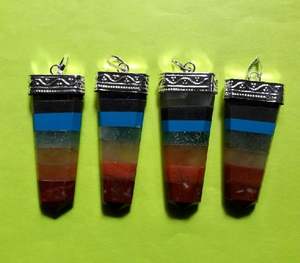 Colgante de lápiz plano de Chakra de gran venta, artesanía de piedra semipreciosa para hombres y mujeres disponible a precios mayoristas - Product Image 4