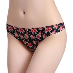 Stampato Sexy Tagliato Al <span class=keywords><strong>Laser</strong></span> di Un Pezzo del Bikini Senza Soluzione di Continuità delle Donne Della Biancheria Intima T-back <span class=keywords><strong>Perizoma</strong></span> A Vita Bassa Mutandine Con 12 Stili - Product Image 3