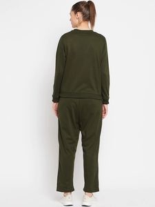 ชุดวอร์มผ้าฟลีซผ้าฝ้าย2ชิ้นสำหรับผู้หญิงชุดวอร์มคอกลมคอกลมสำหรับฤดูใบไม้ร่วงฤดูหนาวชุดวิ่งชุดวอร์มไซส์พิเศษ - Product Image 4