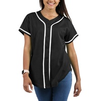 Womens Custom Baseball Button Down Jersey Hip Hop Softball Athletic Kurzarm T-Shirt Sportswear