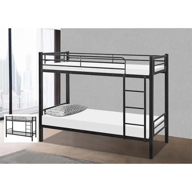 Melhor compra malásia fornecedor bunk cama estável não agitando pesado metal dobro cama dois andares para adolescentes adultos