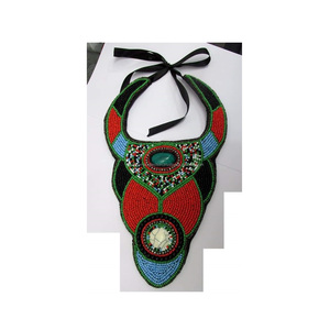 Collar de cuentas de semillas tejidas a mano para mujer, Gargantilla bohemia de versión amplia, exagerada, europea y americana - Product Image 2