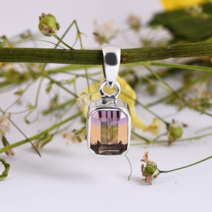 Belle pierre précieuse naturelle amétrine authentique pendentif amétrine en argent sterling 925 pendentif amétrine rare pour femmes hommes. - Product Image 5