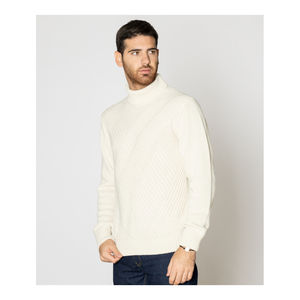 Suéter de Punto para Hombre de la Mejor Calidad, 100% Hilo de Cachemira, Pulóver Blanco para Invierno de Manga Larga y Cuello Alto - Product Image 2