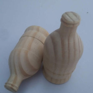 Botella de Madera Decorativa, Botellas de Madera Antiguas al por Mayor, Artesanía con Forma de Botella, Decoración Personalizable en Cualquier Tamaño y Forma - Product Image 6