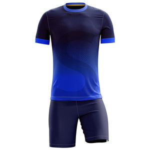 Uniforme de football d'usine maillot de football en gros t-shirt blanc personnalisé ensemble bon marché homme vêtements de football pour adultes 100% polyester léger - Product Image 1