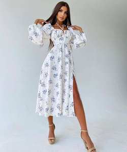 Robe portefeuille courte pour femme, vêtements de plage, imprimé Floral, style Boho, avec volants, manches courtes, Mini, portefeuille, été, collection 2022 - Product Image 3