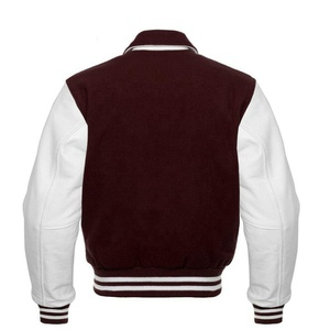 Veste universitaire pour homme en laine de haute qualité avec manches en cuir, broderie personnalisée, logo en chenille, grande taille pour l'hiver - Product Image 2