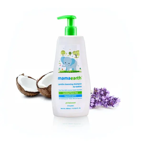 MAMA EARTH Gentle Cleansing Shampoo 400ml - Herbal Baby Shampoo