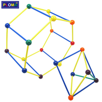 Juguete Educativo de Construcción de Plástico PLOMA, Varilla y Bola Vertex, Rompecabezas 3D con Caja de Almacenamiento para Niños de 2-4 y 5-7 Años, Unisex