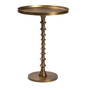 Table d'appoint en métal moderne en forme de feuille, meuble de salon fini couleur dorée, offre spéciale - Product Image 3