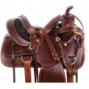Selles de type anglais en cuir véritable durable de qualité supérieure ensemble de matériel d'équitation Western Horse Tack - Product Image 4