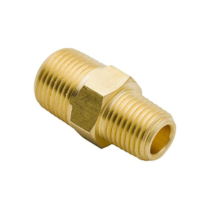 Giả mạo Brass BSP <span class=keywords><strong>1</strong></span>/2 "Threaded Hex núm vú Adapter ống nước Phụ kiện đường ống kết nối thẳng - Product Image 1