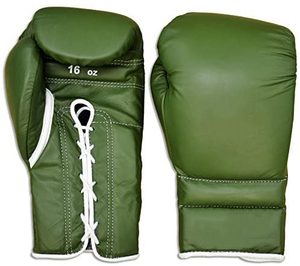 Venta al por mayor profesional 14oz cuero encaje guantes de boxeo para adultos Impresión de logotipo personalizado - Product Image 5