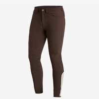 Pantalones de equitación para hombres Pantalones ecuestres Diseño personalizado Patrón de impresión Asiento de silicona completo Medias de equitación