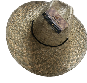Sombrero de paja de ratán para dama, sombrero de paja estilo vaquero con coloridos sombreros respetuosos con el medio ambiente, protección solar - Product Image 3